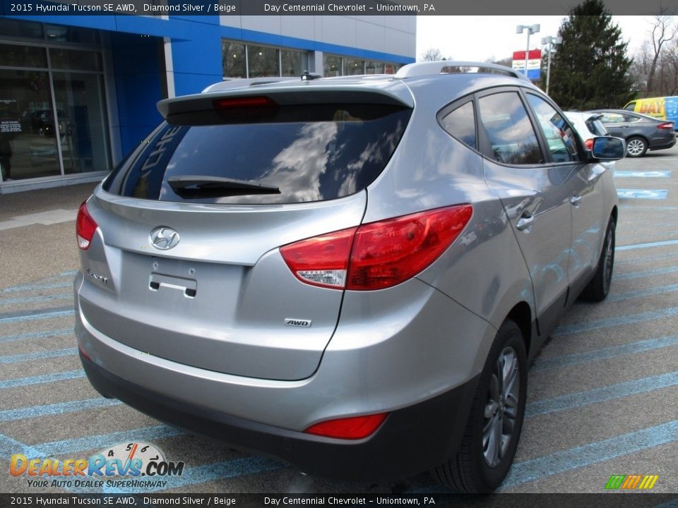 2015 Hyundai Tucson SE AWD Diamond Silver / Beige Photo #3