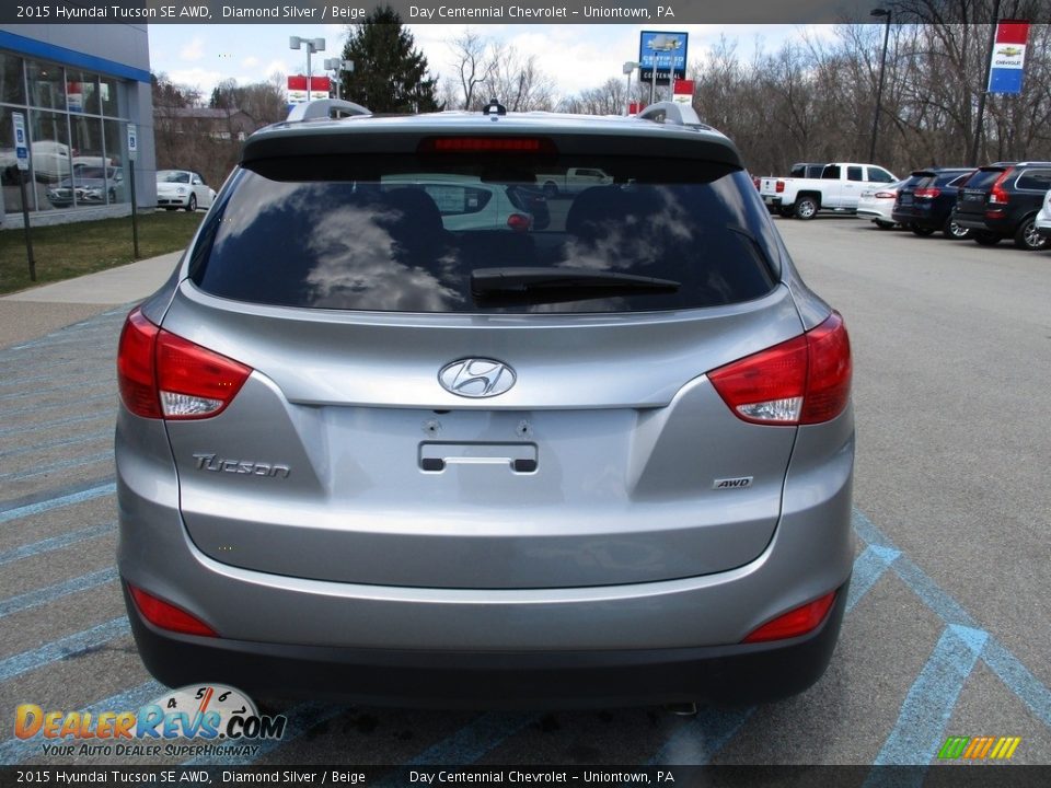 2015 Hyundai Tucson SE AWD Diamond Silver / Beige Photo #6