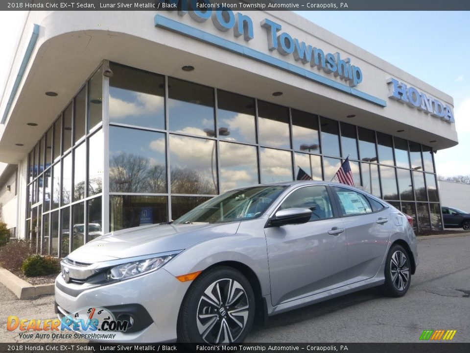 2018 Honda Civic EX-T Sedan Lunar Silver Metallic / Black Photo #1