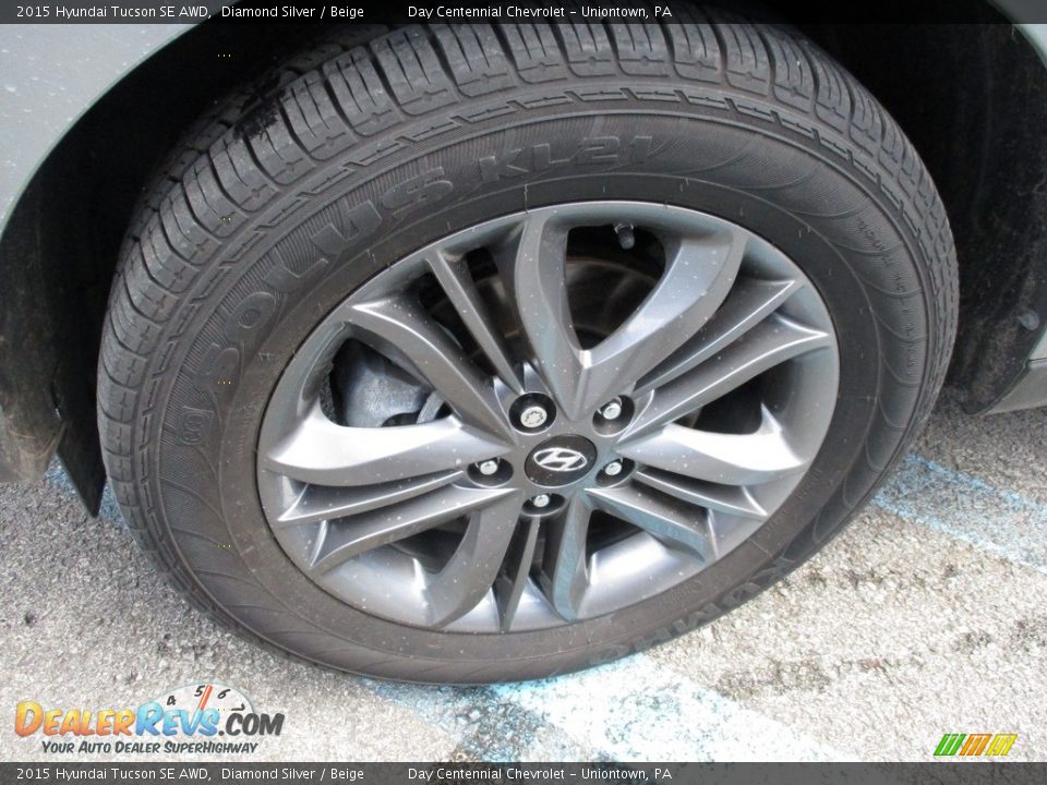 2015 Hyundai Tucson SE AWD Diamond Silver / Beige Photo #12