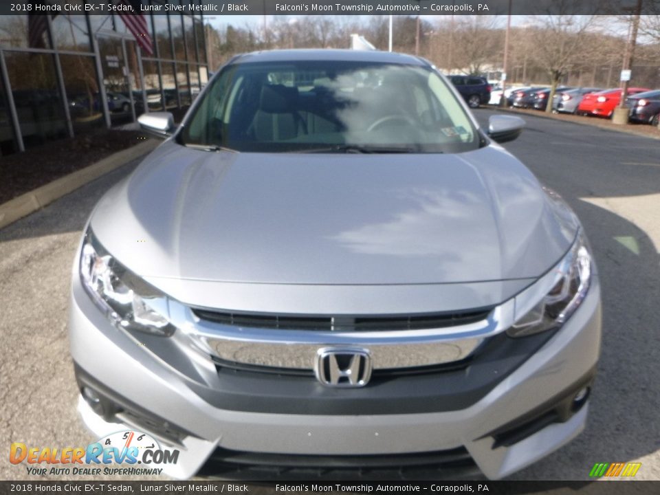 2018 Honda Civic EX-T Sedan Lunar Silver Metallic / Black Photo #6