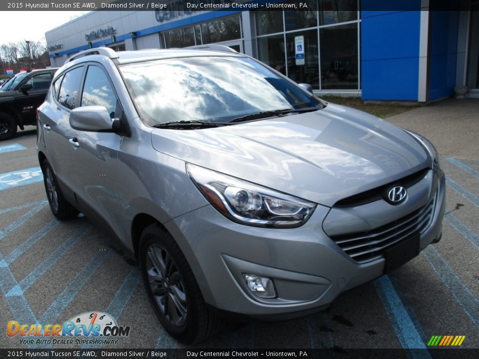 2015 Hyundai Tucson SE AWD Diamond Silver / Beige Photo #15