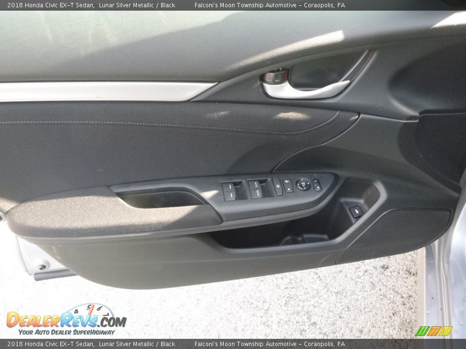 2018 Honda Civic EX-T Sedan Lunar Silver Metallic / Black Photo #12
