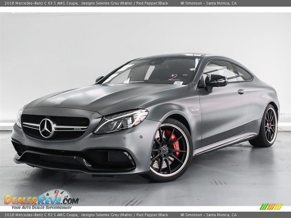designo Selenite Grey (Matte) 2018 Mercedes-Benz C 63 S AMG Coupe Photo #13
