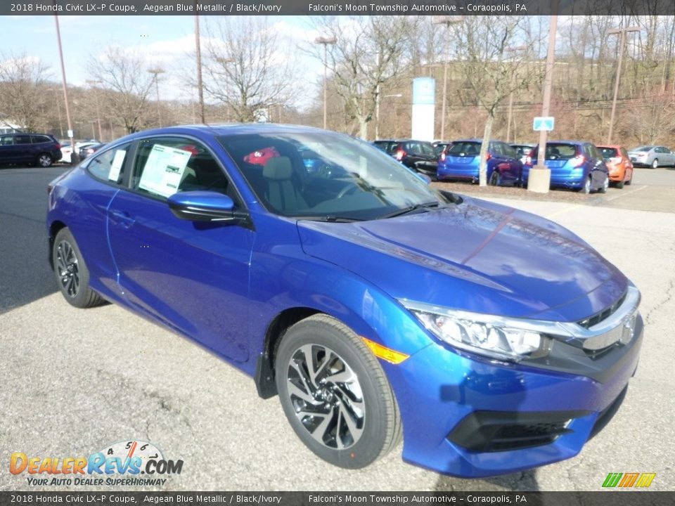 Front 3/4 View of 2018 Honda Civic LX-P Coupe Photo #5