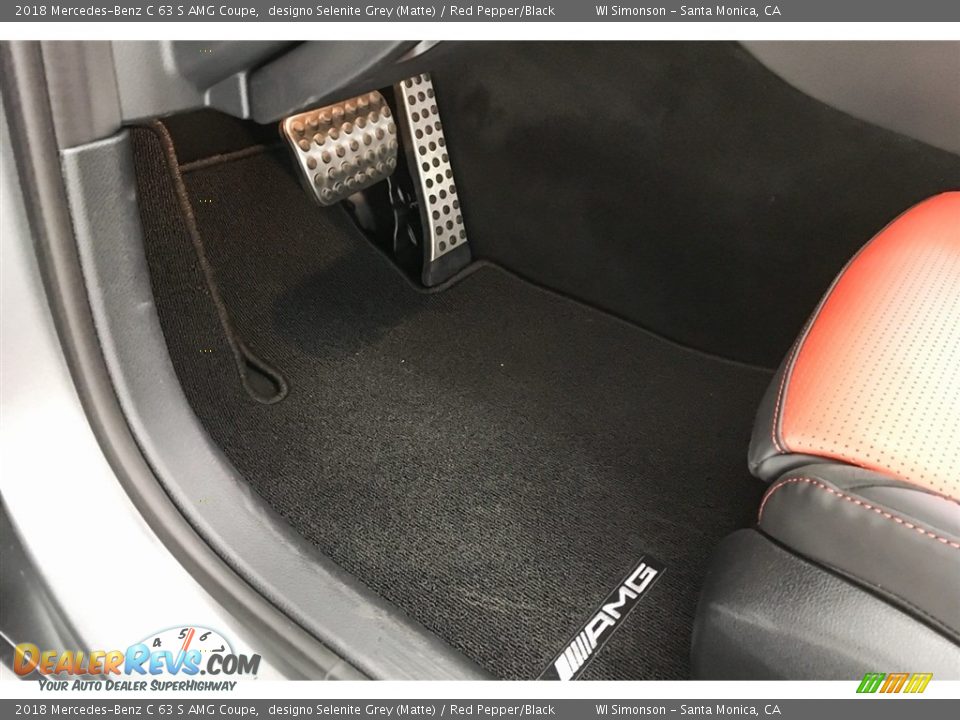 2018 Mercedes-Benz C 63 S AMG Coupe designo Selenite Grey (Matte) / Red Pepper/Black Photo #22