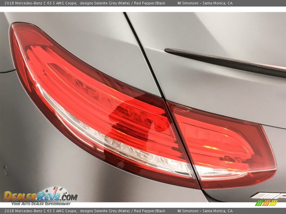 2018 Mercedes-Benz C 63 S AMG Coupe designo Selenite Grey (Matte) / Red Pepper/Black Photo #25