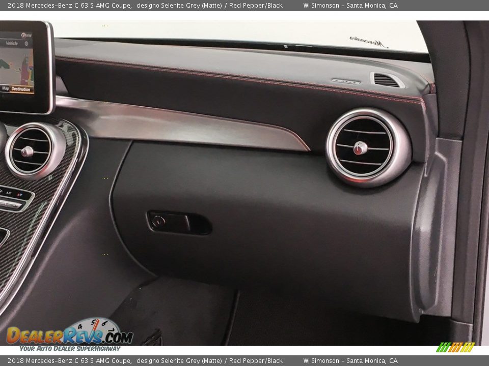 2018 Mercedes-Benz C 63 S AMG Coupe designo Selenite Grey (Matte) / Red Pepper/Black Photo #27