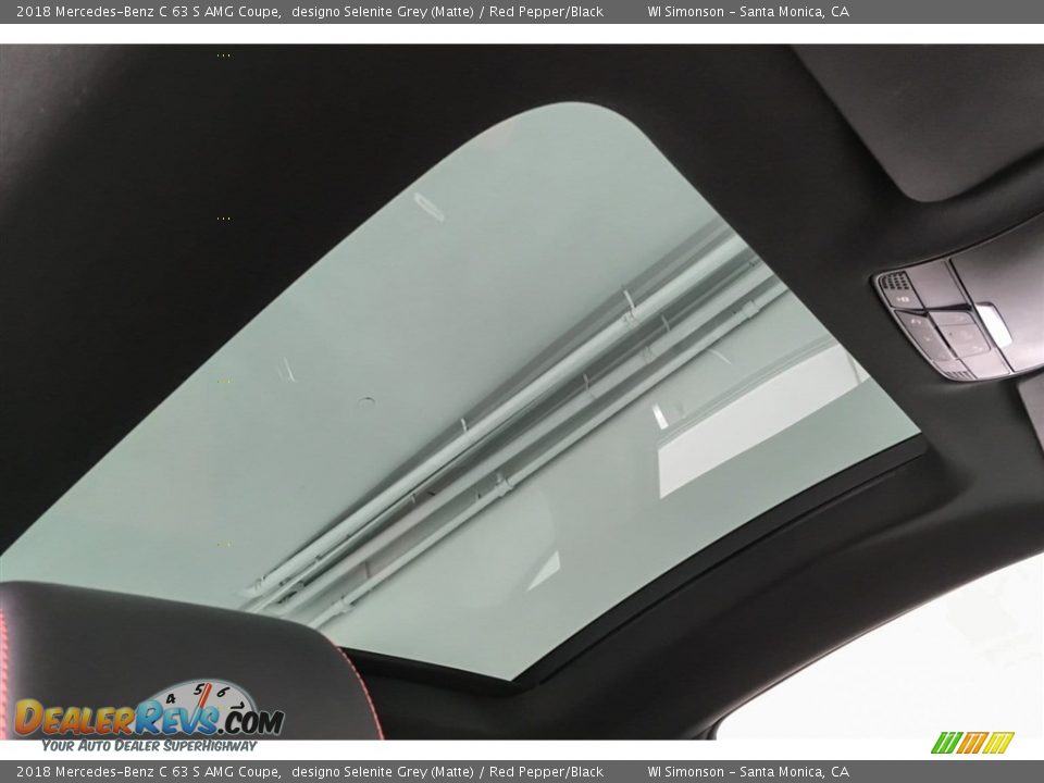 2018 Mercedes-Benz C 63 S AMG Coupe designo Selenite Grey (Matte) / Red Pepper/Black Photo #28