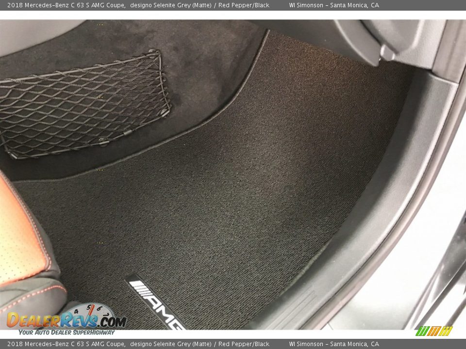 2018 Mercedes-Benz C 63 S AMG Coupe designo Selenite Grey (Matte) / Red Pepper/Black Photo #29