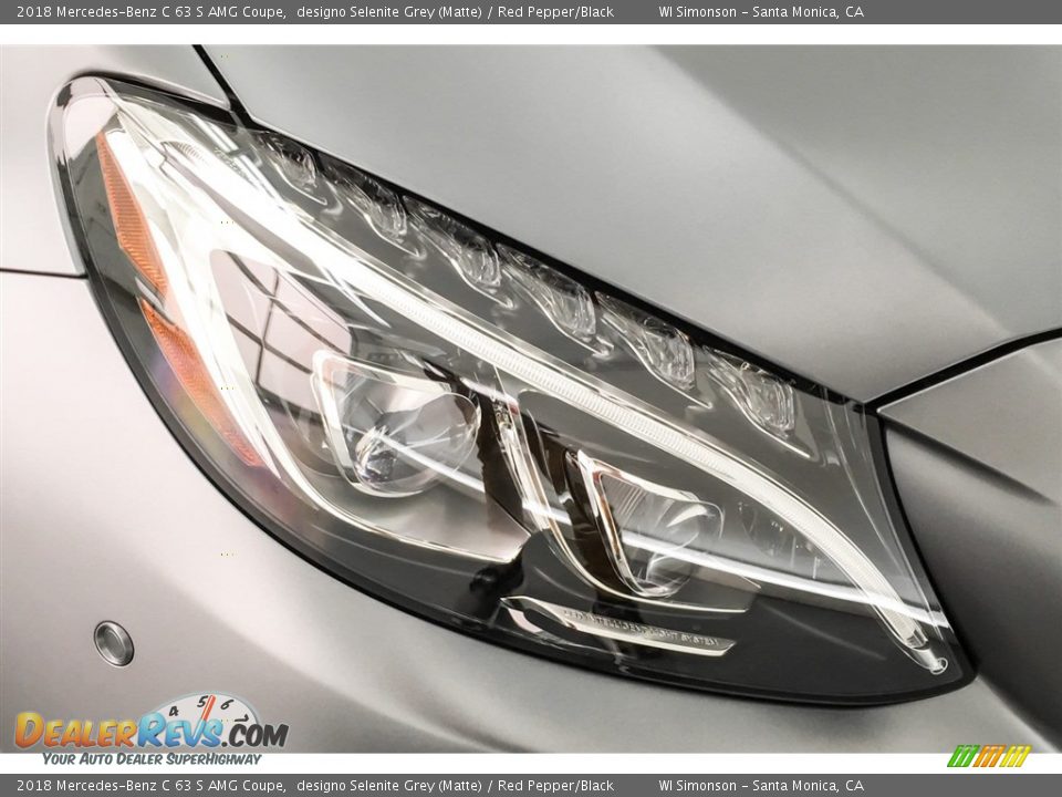 2018 Mercedes-Benz C 63 S AMG Coupe designo Selenite Grey (Matte) / Red Pepper/Black Photo #32