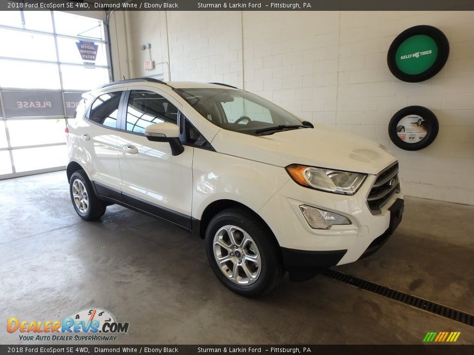 2018 Ford EcoSport SE 4WD Diamond White / Ebony Black Photo #1