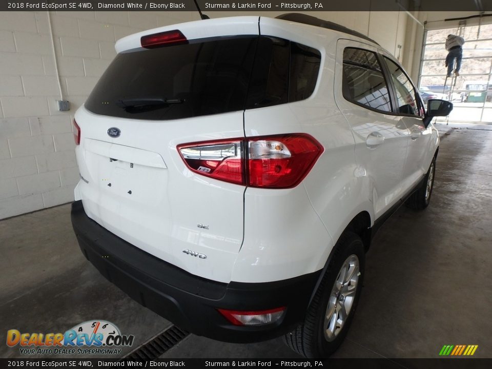 2018 Ford EcoSport SE 4WD Diamond White / Ebony Black Photo #2