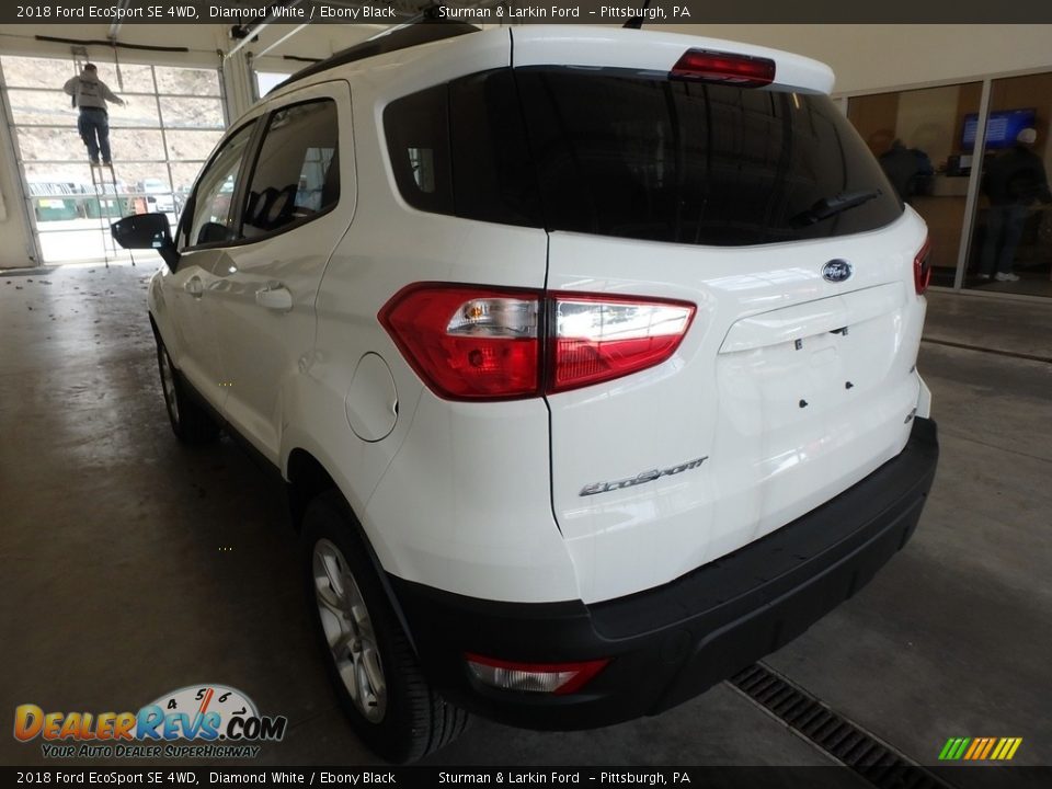 2018 Ford EcoSport SE 4WD Diamond White / Ebony Black Photo #3