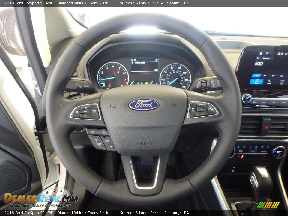 2018 Ford EcoSport SE 4WD Diamond White / Ebony Black Photo #15