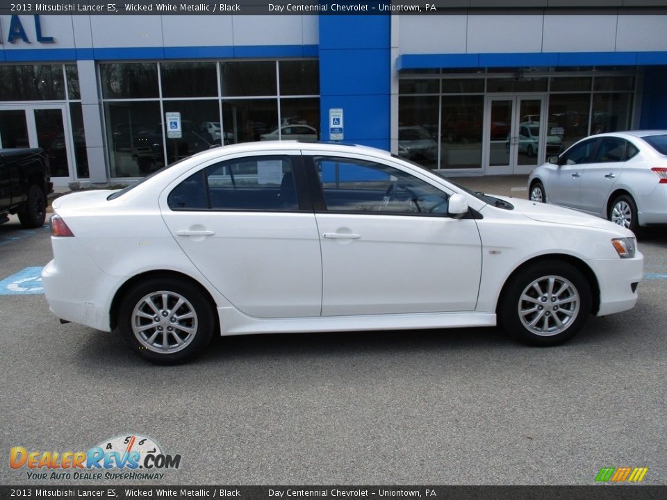 2013 Mitsubishi Lancer ES Wicked White Metallic / Black Photo #2