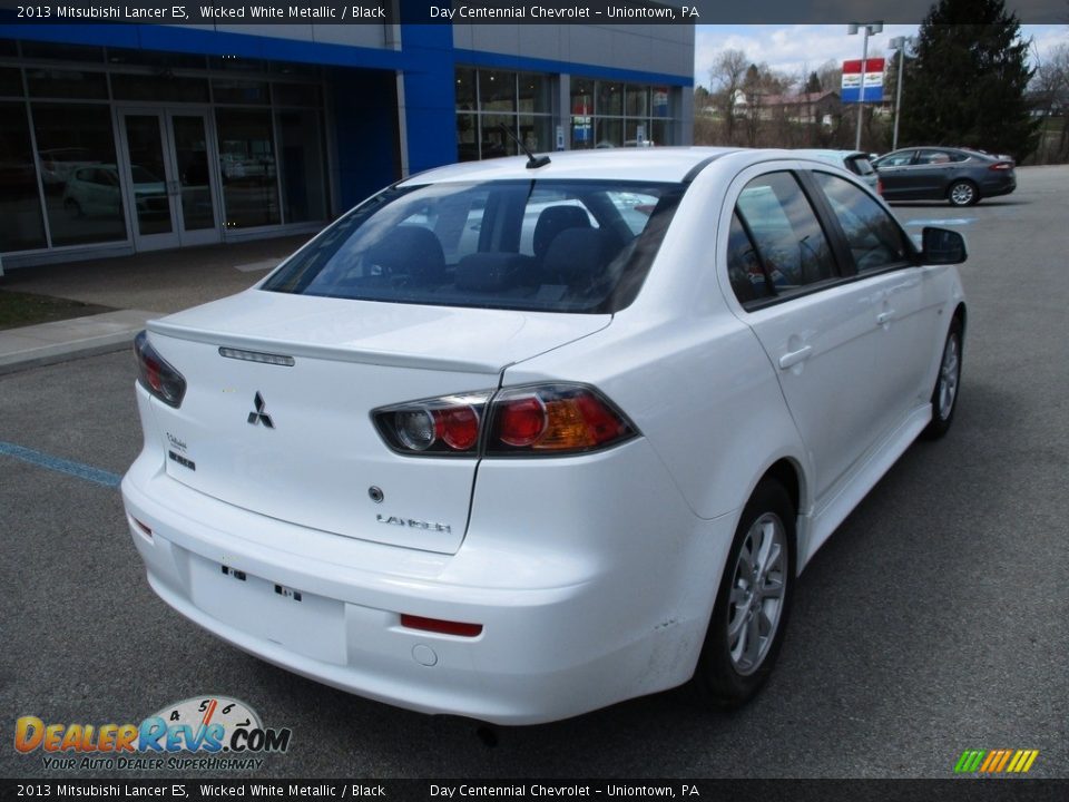 2013 Mitsubishi Lancer ES Wicked White Metallic / Black Photo #3