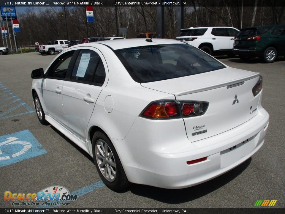 2013 Mitsubishi Lancer ES Wicked White Metallic / Black Photo #6