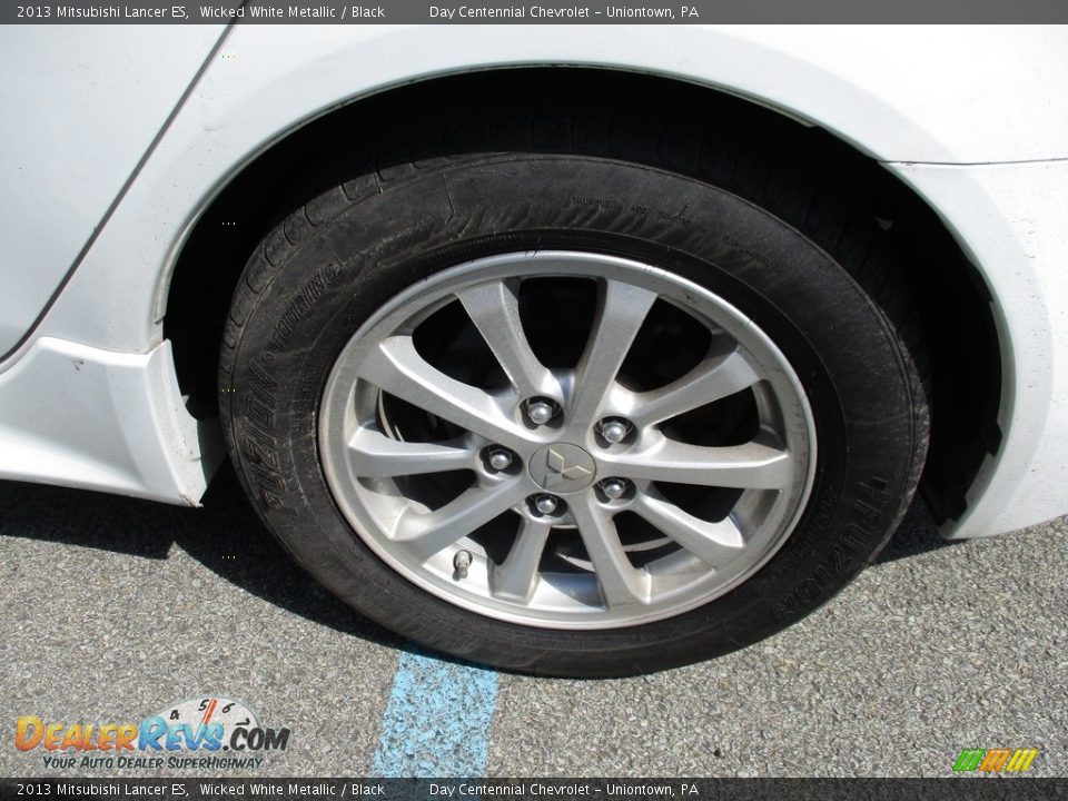 2013 Mitsubishi Lancer ES Wicked White Metallic / Black Photo #7