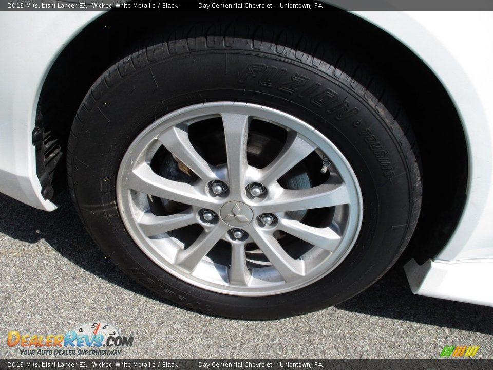 2013 Mitsubishi Lancer ES Wicked White Metallic / Black Photo #9