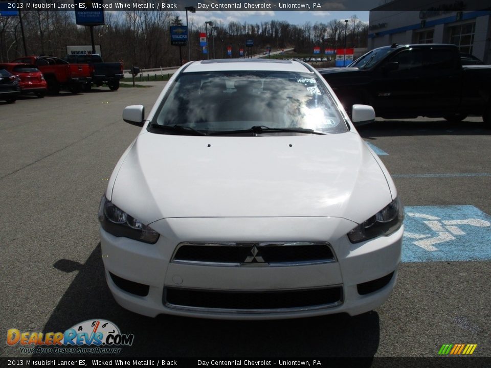 2013 Mitsubishi Lancer ES Wicked White Metallic / Black Photo #11