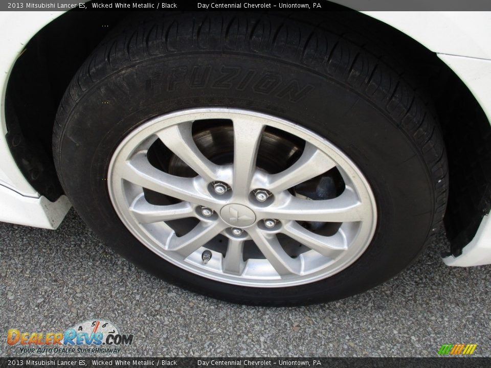 2013 Mitsubishi Lancer ES Wicked White Metallic / Black Photo #13
