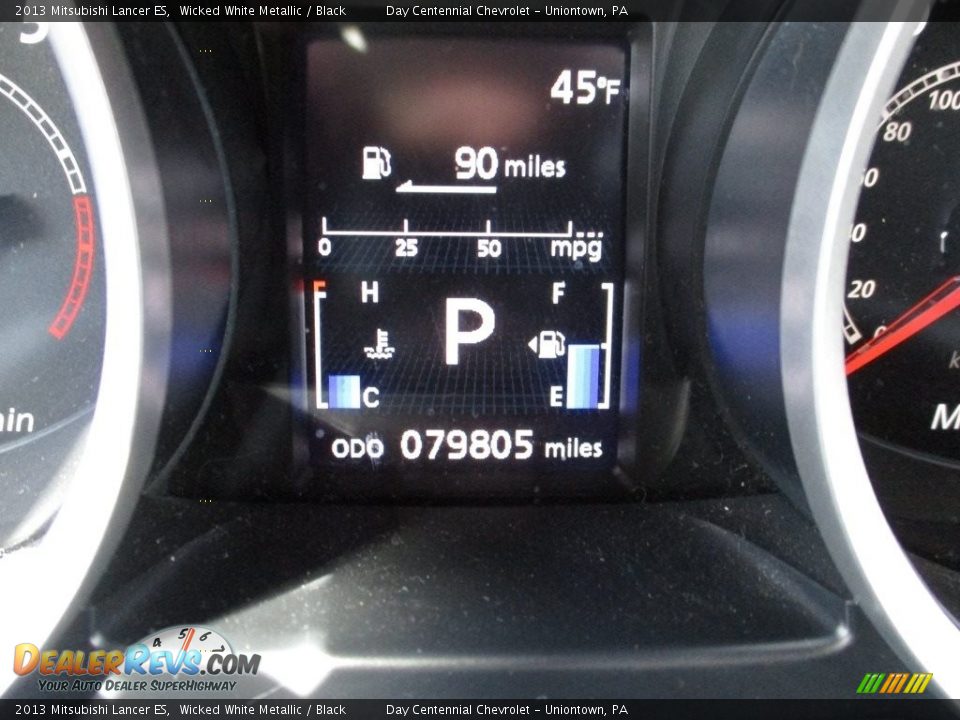 2013 Mitsubishi Lancer ES Wicked White Metallic / Black Photo #18