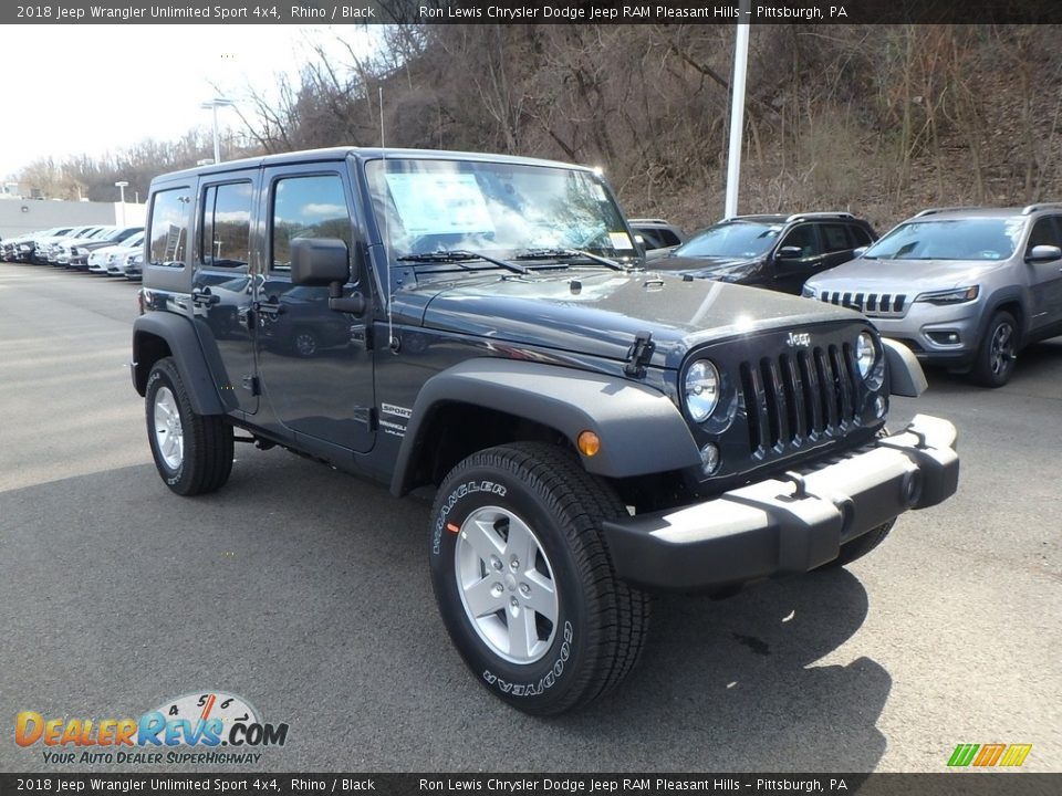 2018 Jeep Wrangler Unlimited Sport 4x4 Rhino / Black Photo #7