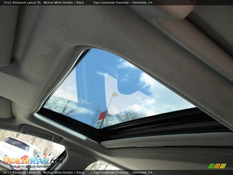 2013 Mitsubishi Lancer ES Wicked White Metallic / Black Photo #23