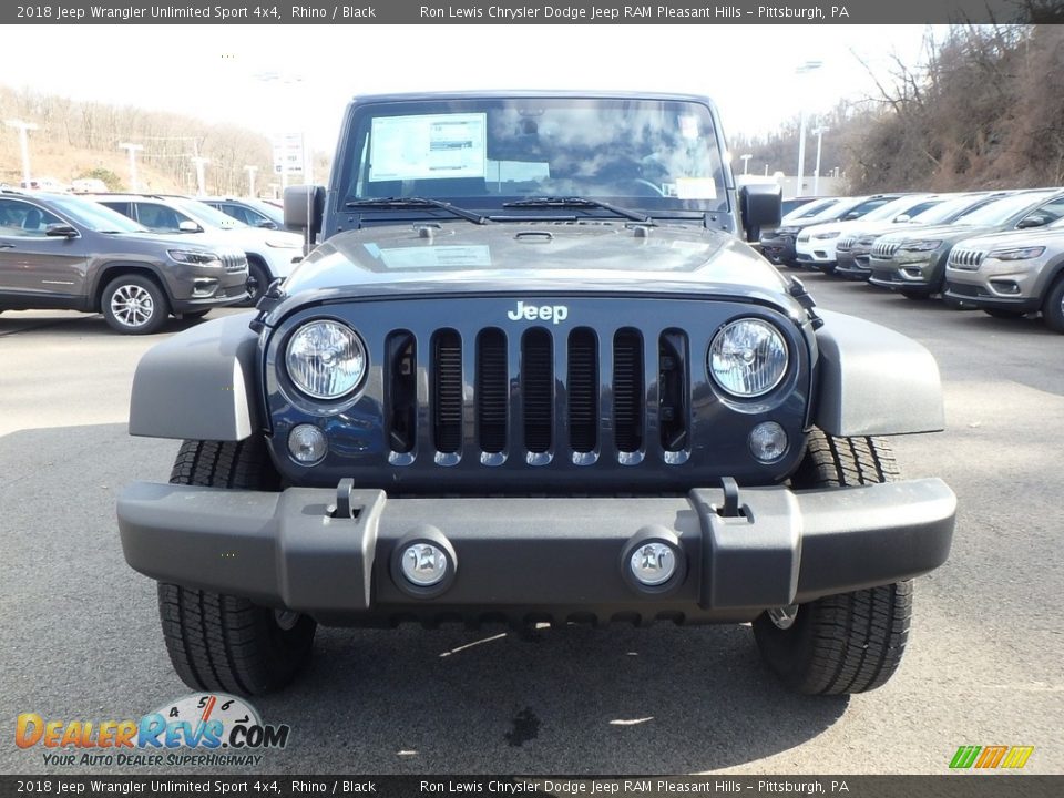 2018 Jeep Wrangler Unlimited Sport 4x4 Rhino / Black Photo #8