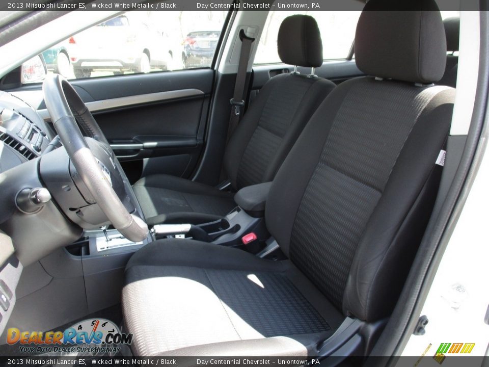 2013 Mitsubishi Lancer ES Wicked White Metallic / Black Photo #24