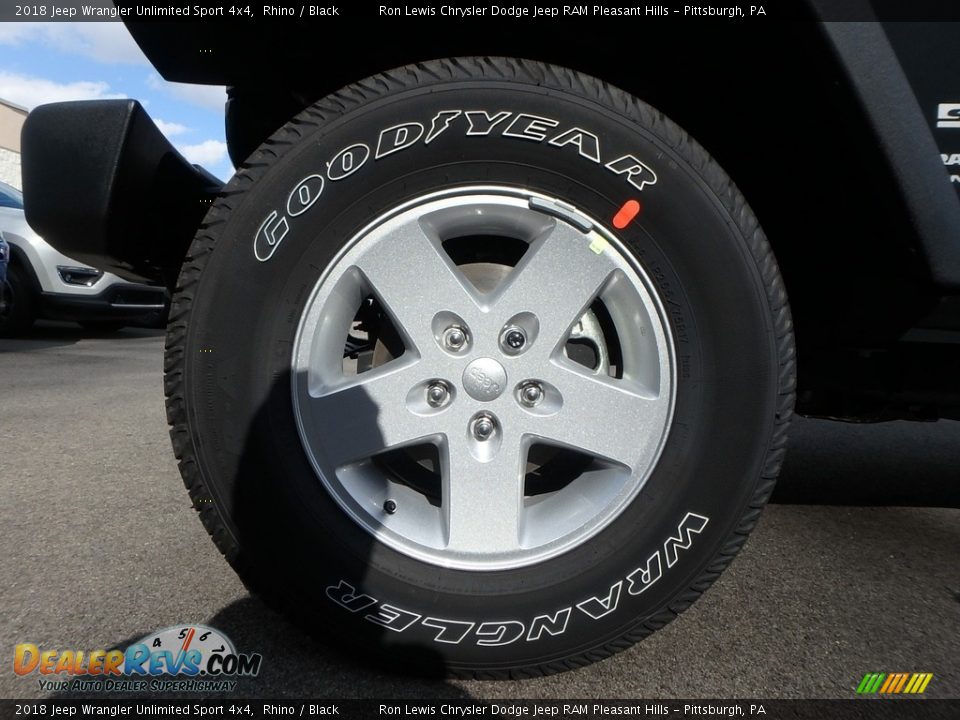 2018 Jeep Wrangler Unlimited Sport 4x4 Rhino / Black Photo #9