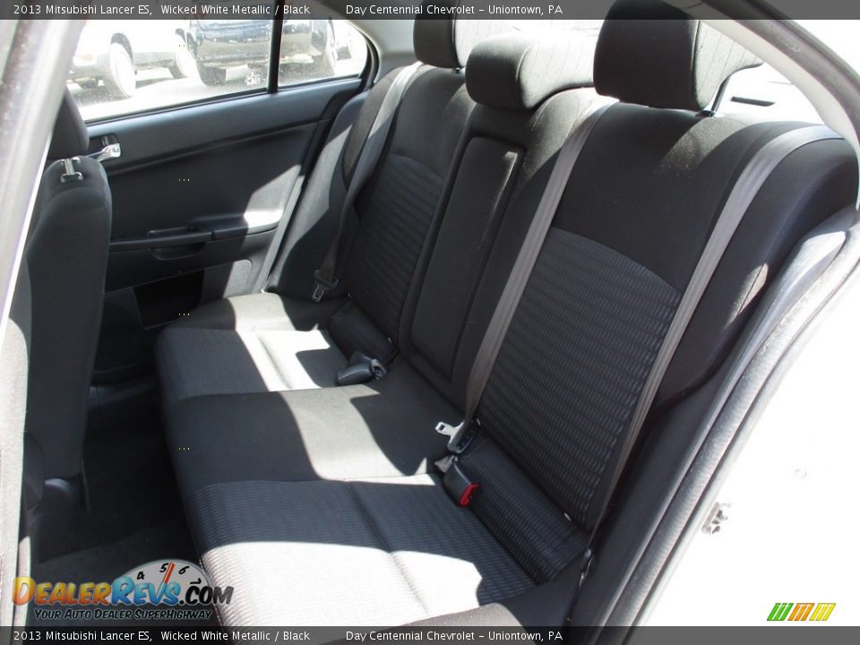 2013 Mitsubishi Lancer ES Wicked White Metallic / Black Photo #25