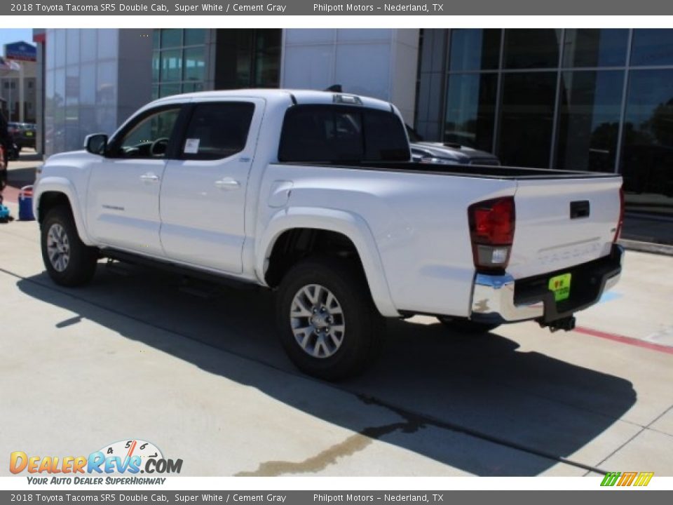 2018 Toyota Tacoma SR5 Double Cab Super White / Cement Gray Photo #6