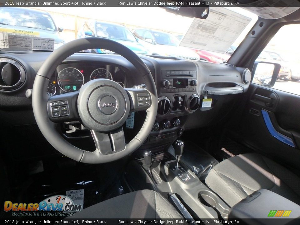 2018 Jeep Wrangler Unlimited Sport 4x4 Rhino / Black Photo #12