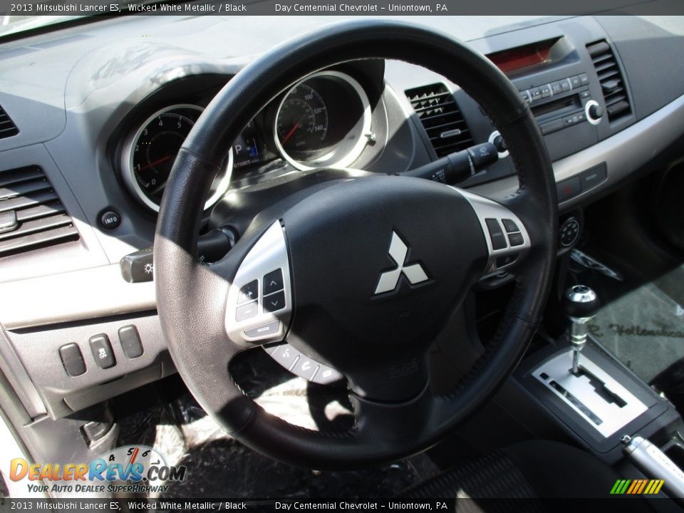 2013 Mitsubishi Lancer ES Wicked White Metallic / Black Photo #28