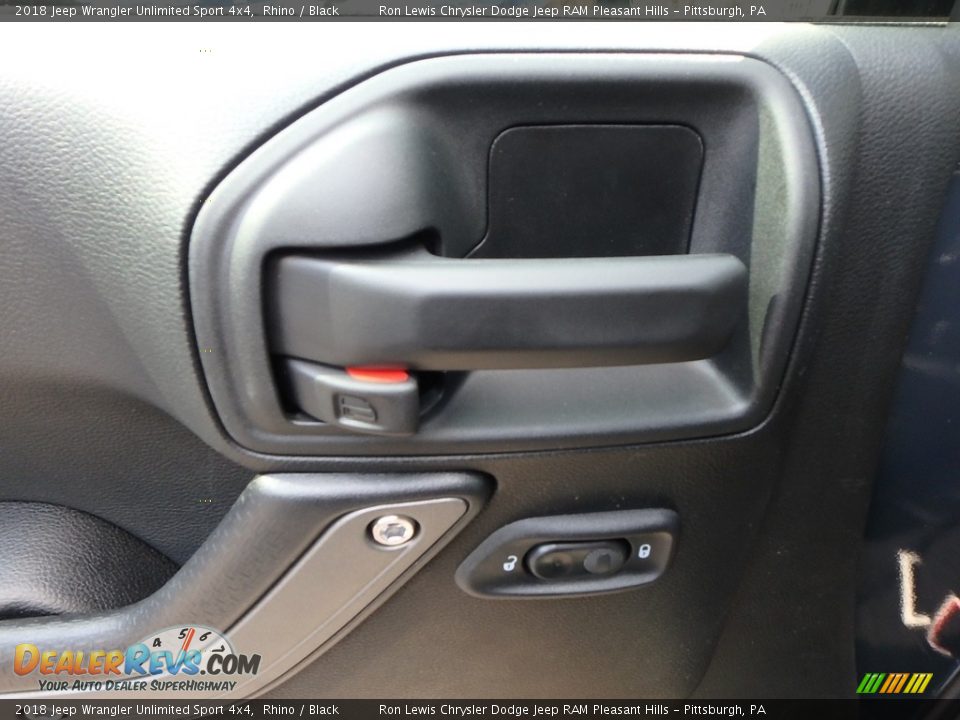 2018 Jeep Wrangler Unlimited Sport 4x4 Rhino / Black Photo #13