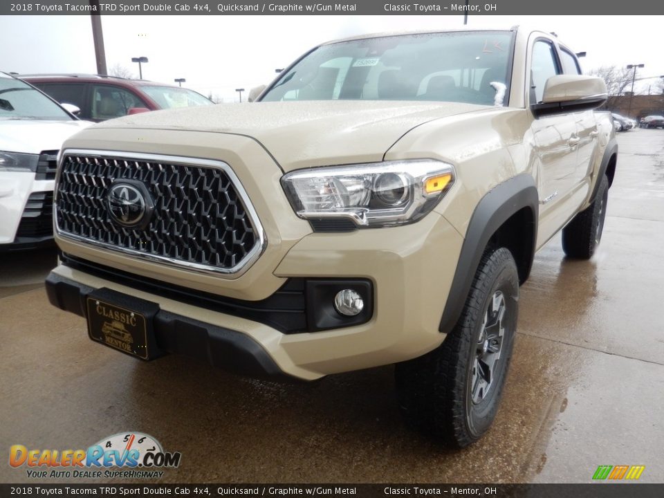 2018 Toyota Tacoma TRD Sport Double Cab 4x4 Quicksand / Graphite w/Gun Metal Photo #1