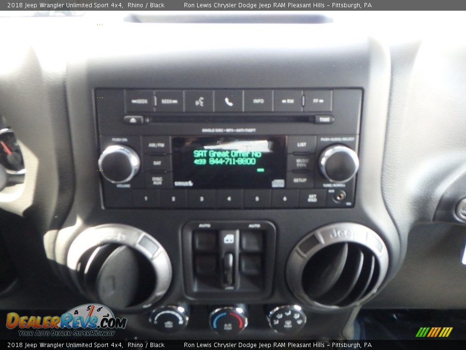 2018 Jeep Wrangler Unlimited Sport 4x4 Rhino / Black Photo #15