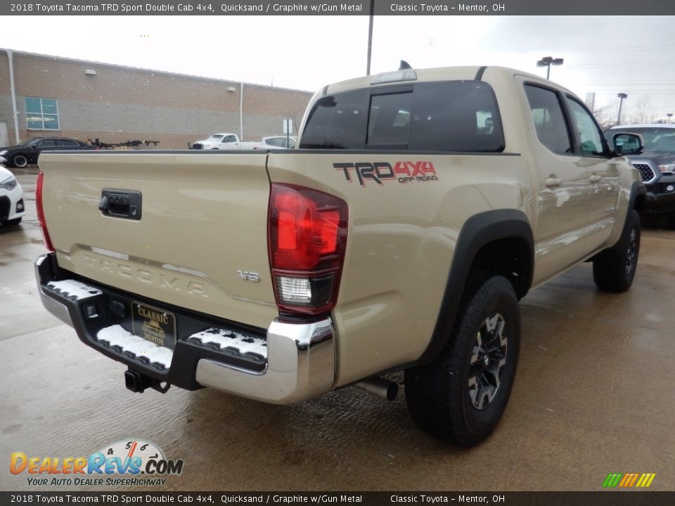 2018 Toyota Tacoma TRD Sport Double Cab 4x4 Quicksand / Graphite w/Gun Metal Photo #2