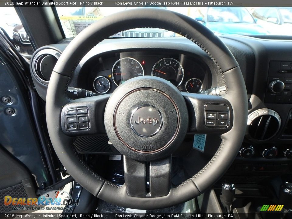 2018 Jeep Wrangler Unlimited Sport 4x4 Rhino / Black Photo #18