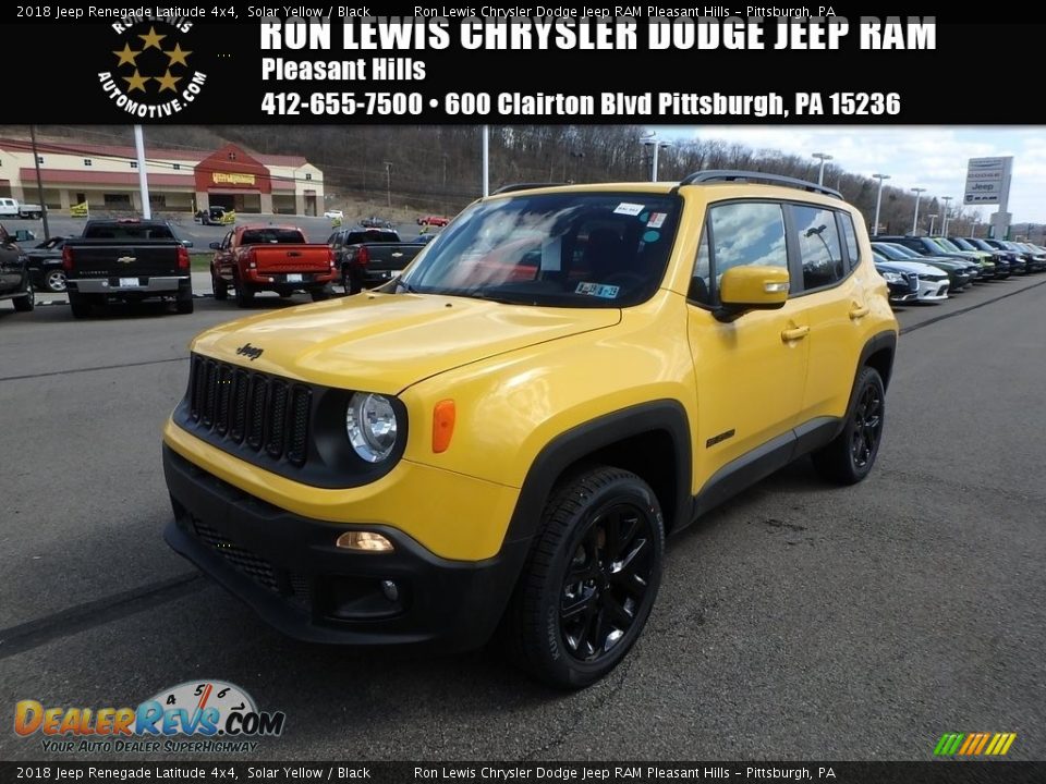 2018 Jeep Renegade Latitude 4x4 Solar Yellow / Black Photo #1