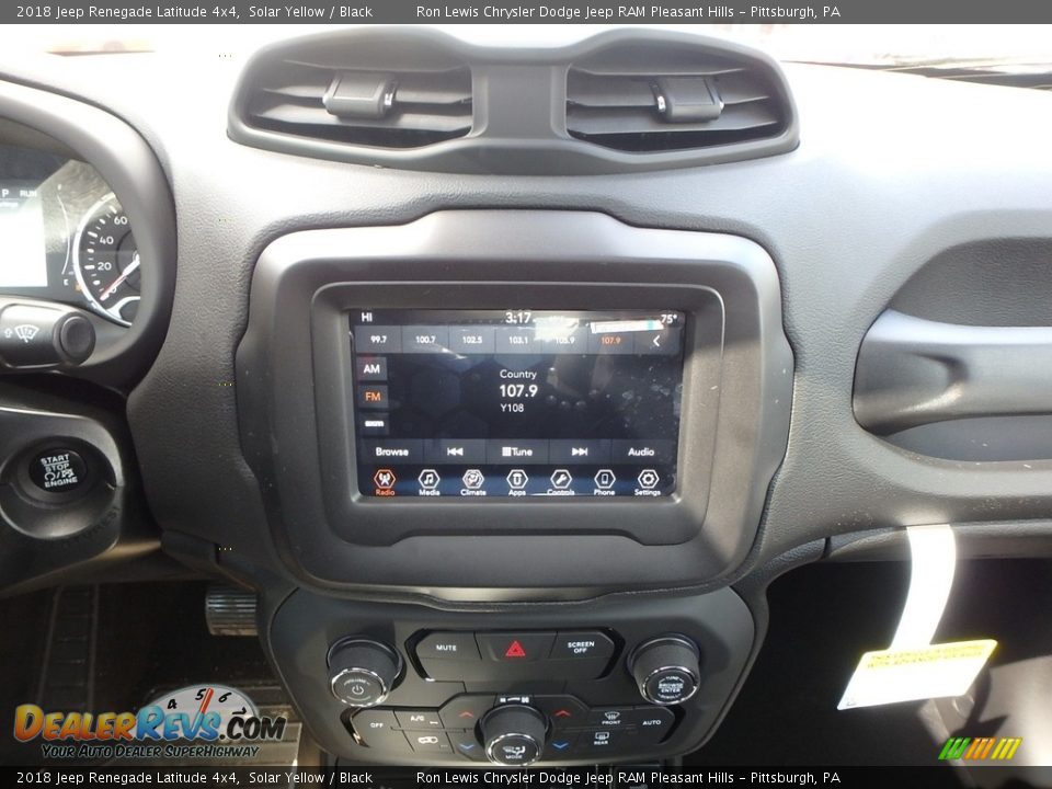 2018 Jeep Renegade Latitude 4x4 Solar Yellow / Black Photo #16