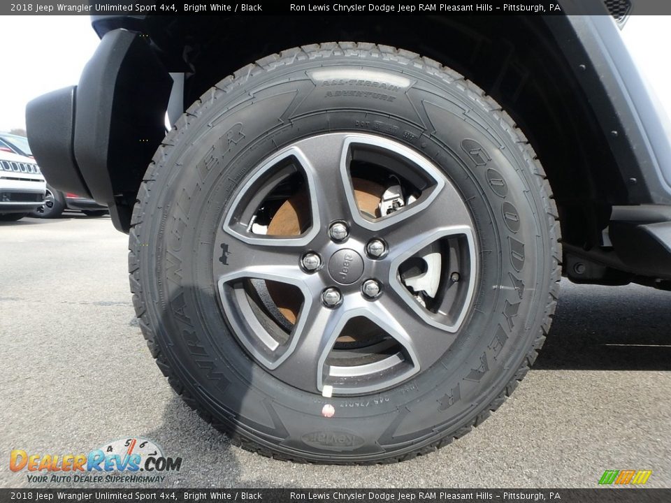 2018 Jeep Wrangler Unlimited Sport 4x4 Bright White / Black Photo #9