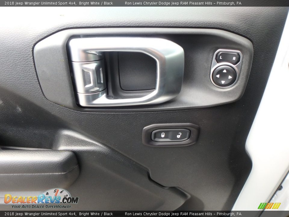 2018 Jeep Wrangler Unlimited Sport 4x4 Bright White / Black Photo #13