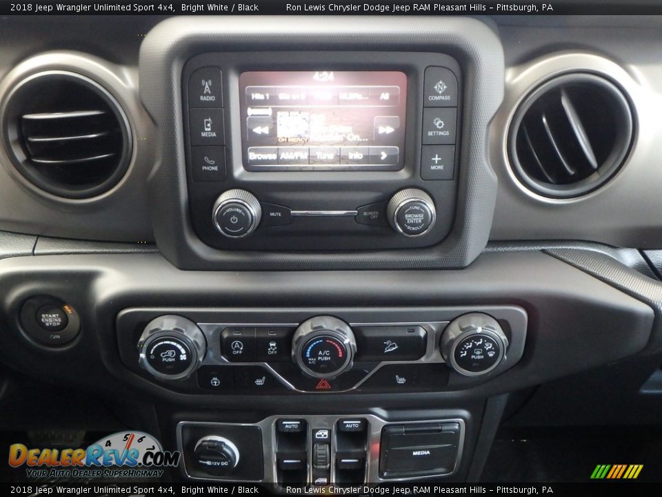 2018 Jeep Wrangler Unlimited Sport 4x4 Bright White / Black Photo #15