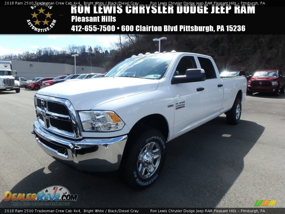 2018 Ram 2500 Tradesman Crew Cab 4x4 Bright White / Black/Diesel Gray Photo #1