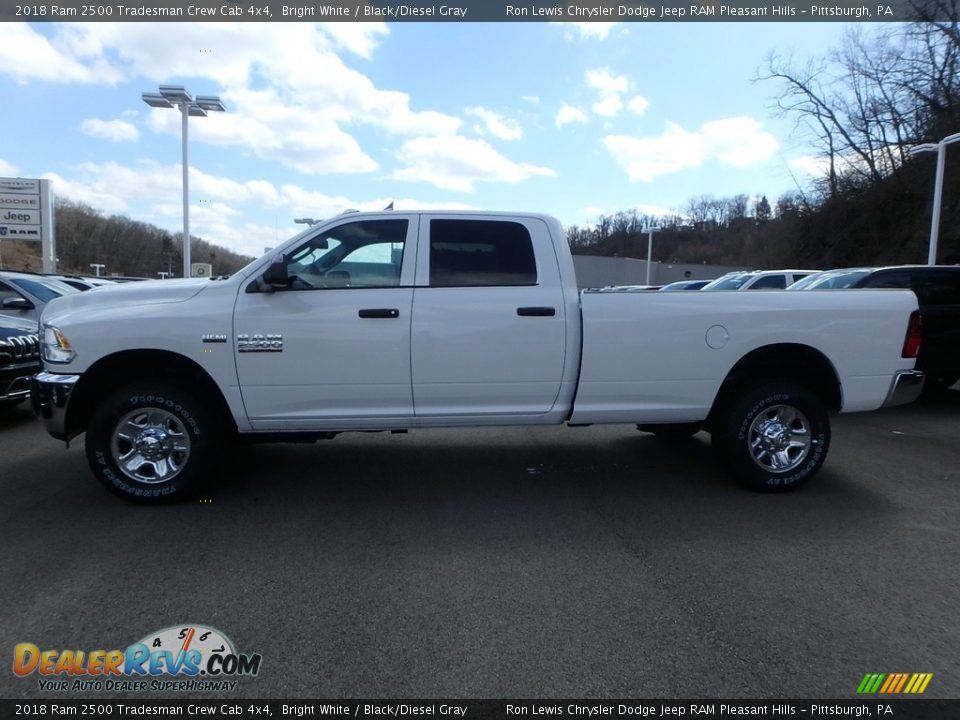 2018 Ram 2500 Tradesman Crew Cab 4x4 Bright White / Black/Diesel Gray Photo #2