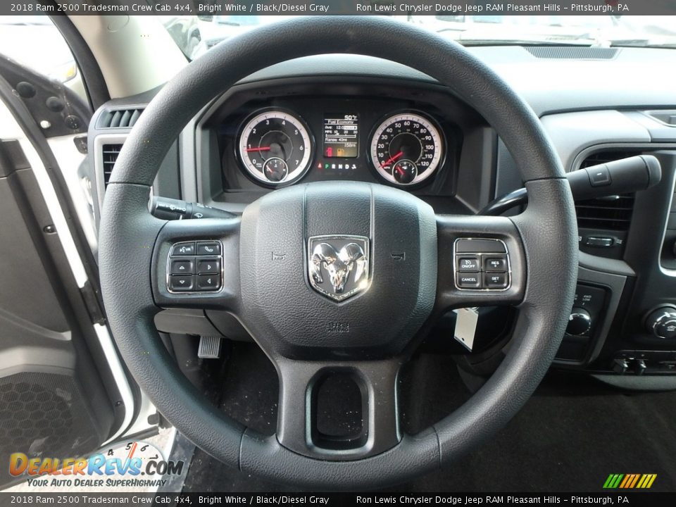 2018 Ram 2500 Tradesman Crew Cab 4x4 Bright White / Black/Diesel Gray Photo #17