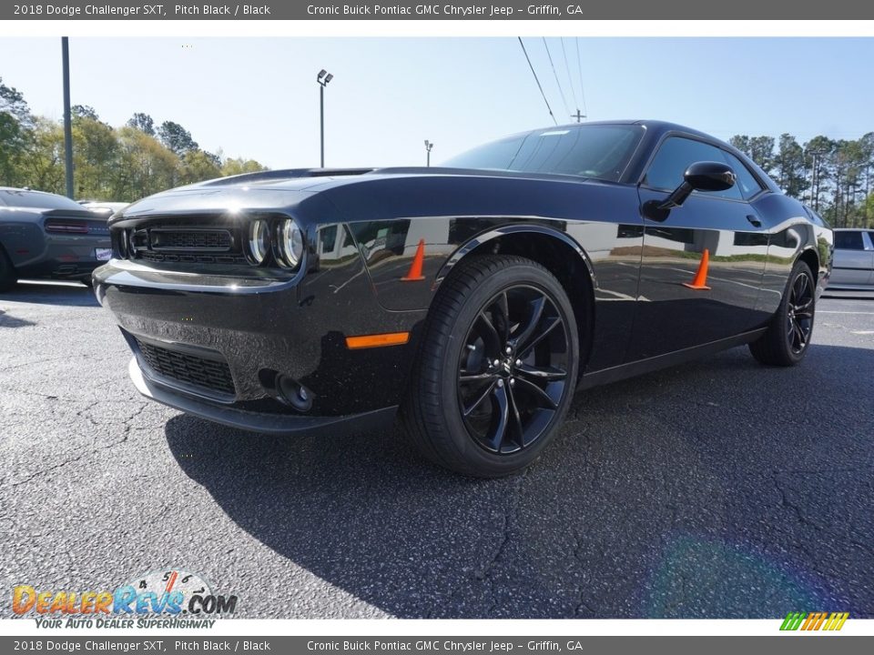 2018 Dodge Challenger SXT Pitch Black / Black Photo #3